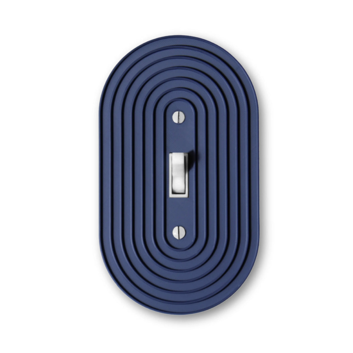 Elegant Round Switch Plate - lellume - Elegant Round Switch Plate - 1-Gang Toggle / Navy Blue