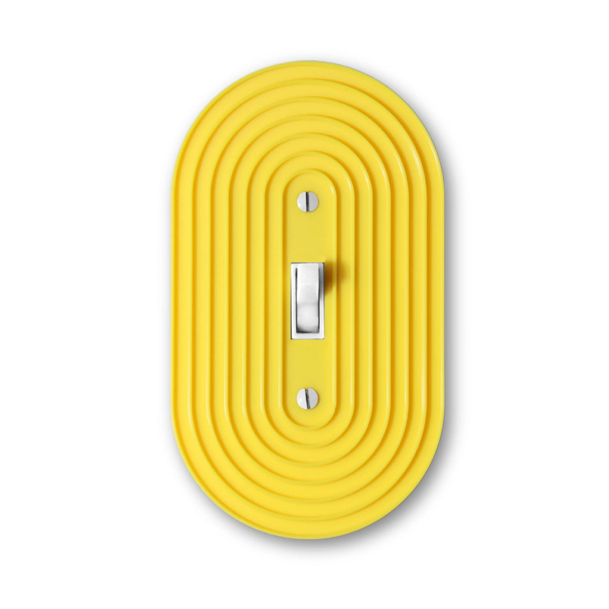 Elegant Round Switch Plate - lellume - Elegant Round Switch Plate - 1-Gang Toggle / Mango Yellow