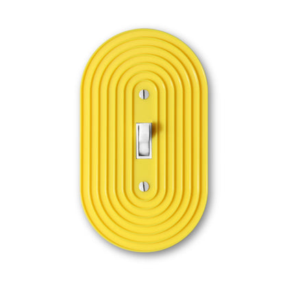 Elegant Round Switch Plate - lellume - Elegant Round Switch Plate - 1-Gang Toggle / Mango Yellow