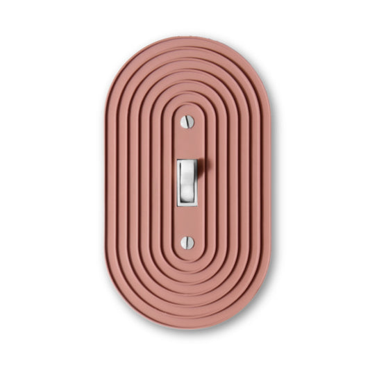 Elegant Round Switch Plate - lellume - Elegant Round Switch Plate - 1-Gang Toggle / Red Wax