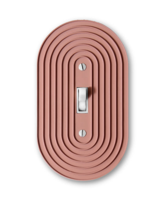 Elegant Round Switch Plate - lellume - Elegant Round Switch Plate - 1-Gang Toggle / Red Wax