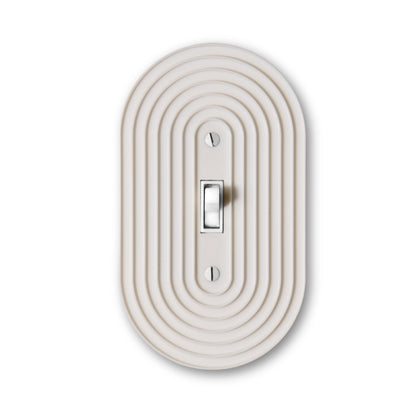 Elegant Round Switch Plate - lellume - Elegant Round Switch Plate - 1-Gang Toggle / White