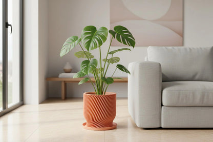 Flora Peach Planter - lellume