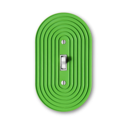 Elegant Round Switch Plate - lellume - Elegant Round Switch Plate - 1-Gang Toggle / Green Apple