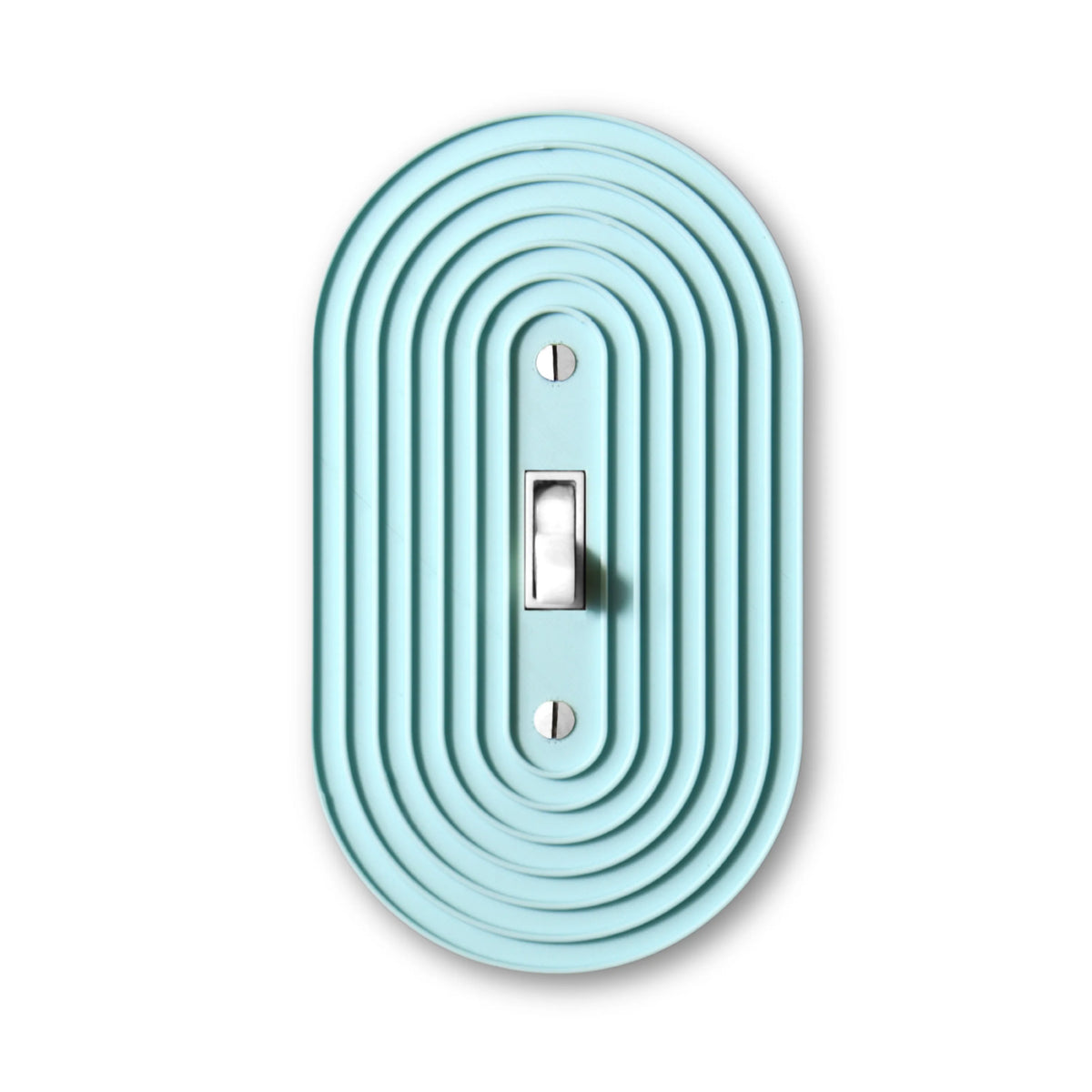 Elegant Round Switch Plate - lellume - Elegant Round Switch Plate - 1-Gang Toggle / Sky Blue