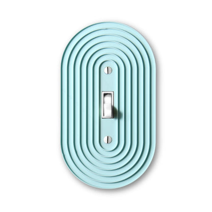 Elegant Round Switch Plate - lellume - Elegant Round Switch Plate - 1-Gang Toggle / Sky Blue