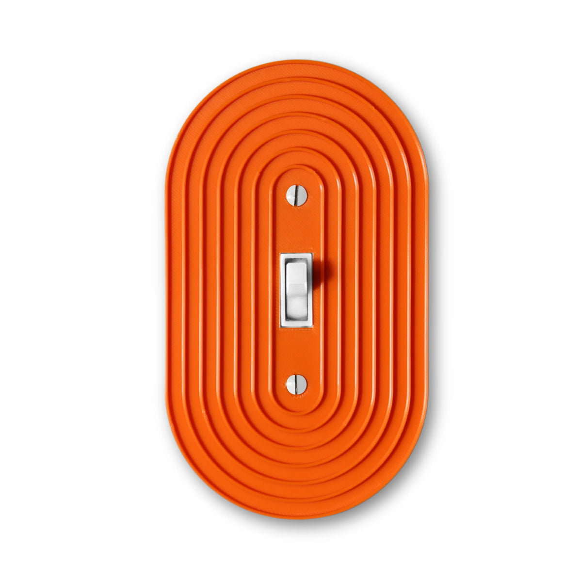 Elegant Round Switch Plate - lellume - Elegant Round Switch Plate - 1-Gang Toggle / Orange