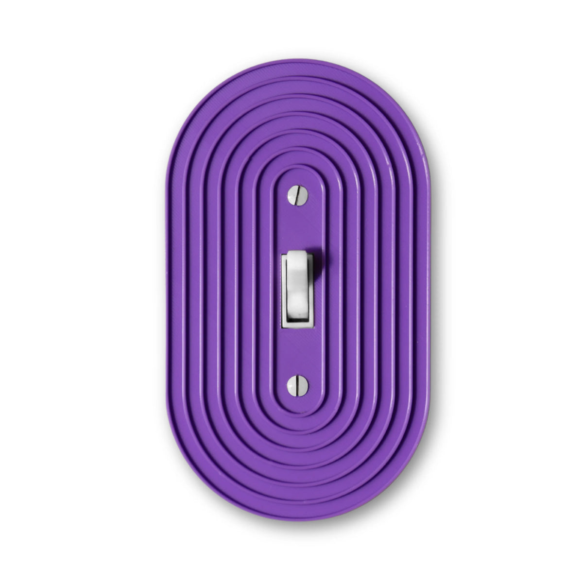 Elegant Round Switch Plate - lellume - Elegant Round Switch Plate - 1-Gang Toggle / Purple