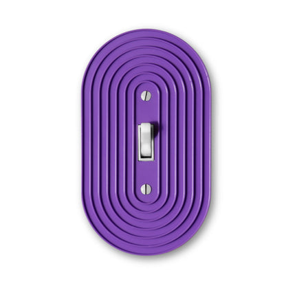 Elegant Round Switch Plate - lellume - Elegant Round Switch Plate - 1-Gang Toggle / Purple