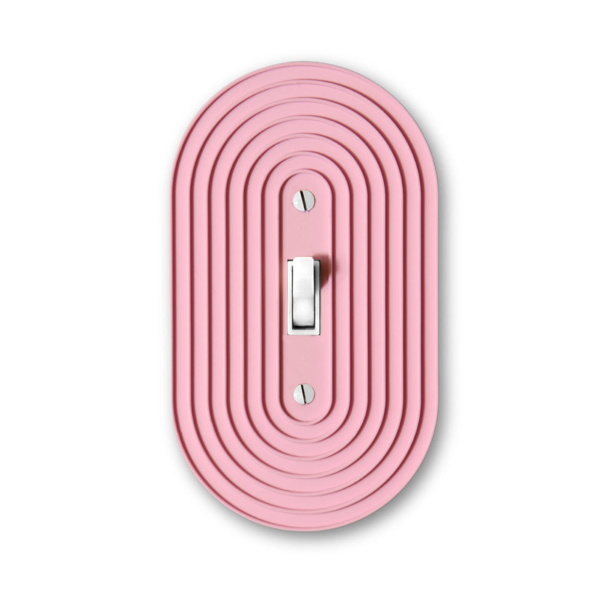 Elegant Round Switch Plate - lellume - Elegant Round Switch Plate - 1-Gang Toggle / Pink