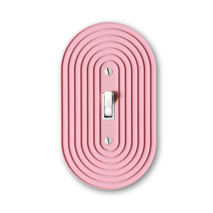 Elegant Round Switch Plate - lellume - Elegant Round Switch Plate - 1-Gang Toggle / Pink