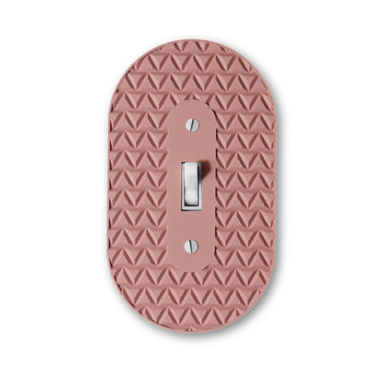 Triangular Pattern Switch Plate - lellume - Triangular Pattern Switch Plate - 1-Gang Toggle / Red Wax