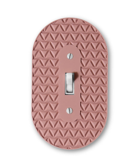 Triangular Pattern Switch Plate - lellume - Triangular Pattern Switch Plate - 1-Gang Toggle / Red Wax