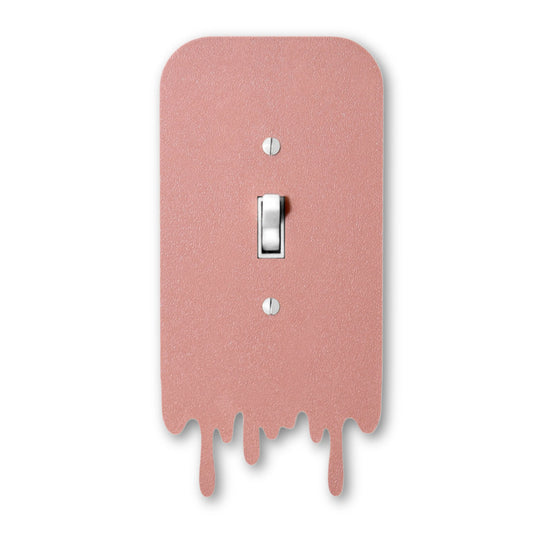 Dripping Switch Plate - lellume - Dripping Switch Plate - 1-Gang Toggle / Red Wax
