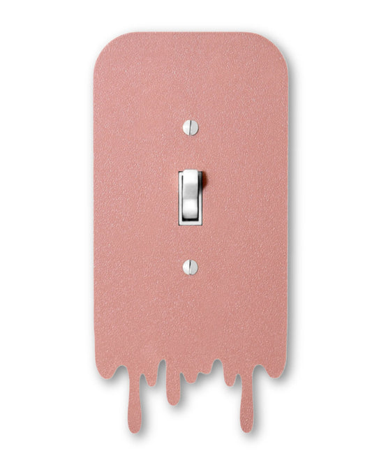 Dripping Switch Plate - lellume - Dripping Switch Plate - 1-Gang Toggle / Red Wax