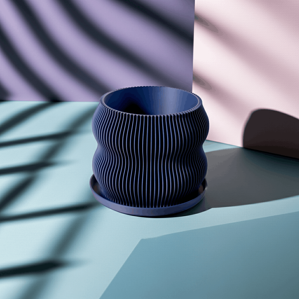 Bloom Navy Blue Planter - lellume