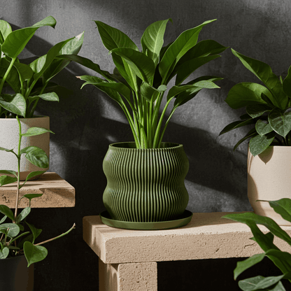 Bloom Olive Green Planter - lellume