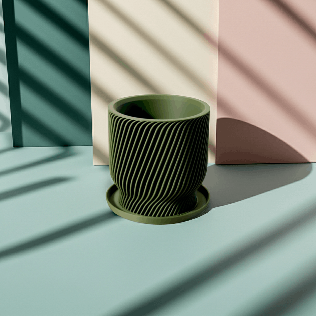 Flora Olive Green Planter - lellume