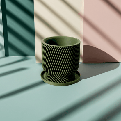 Flora Olive Green Planter - lellume