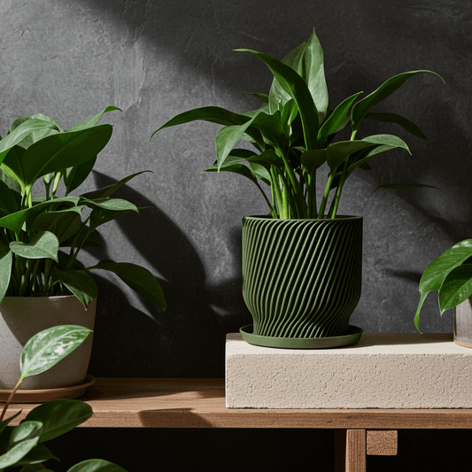 Flora Olive Green Planter - lellume