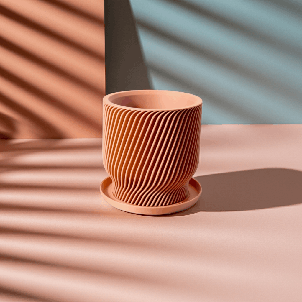 Flora Peach Planter - lellume