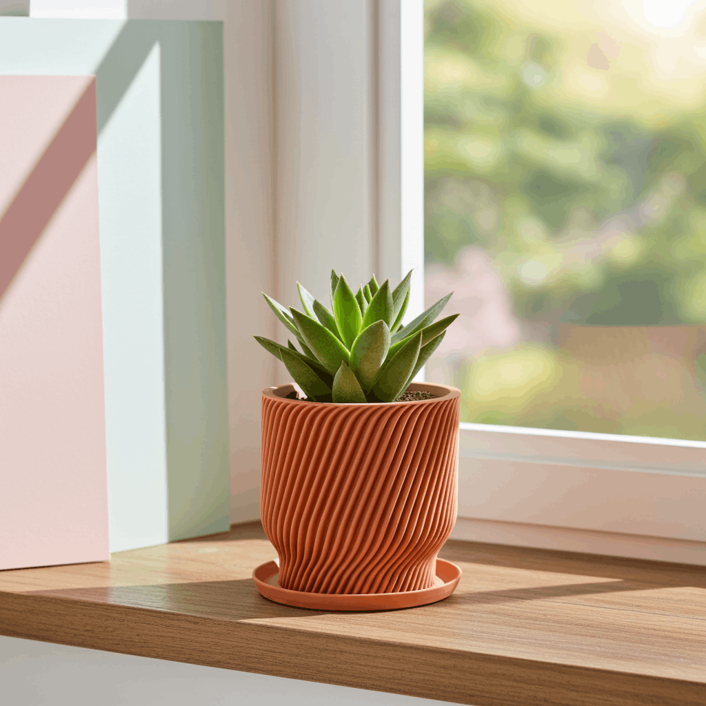 Flora Peach Planter - lellume