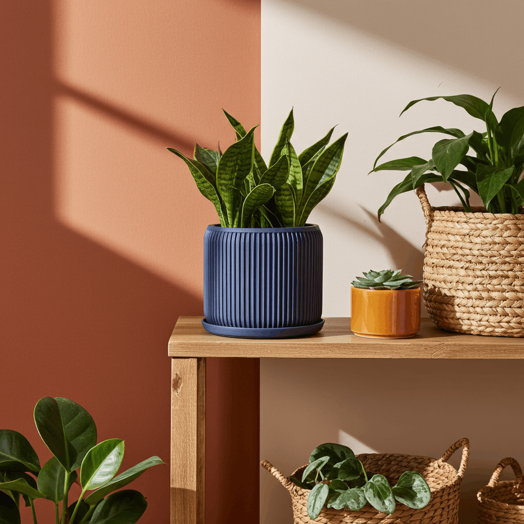 Terra Navy Blue Planter - lellume