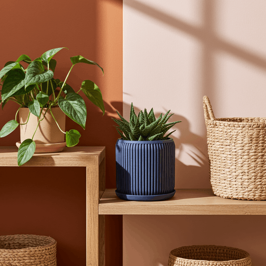 Terra Navy Blue Planter - lellume